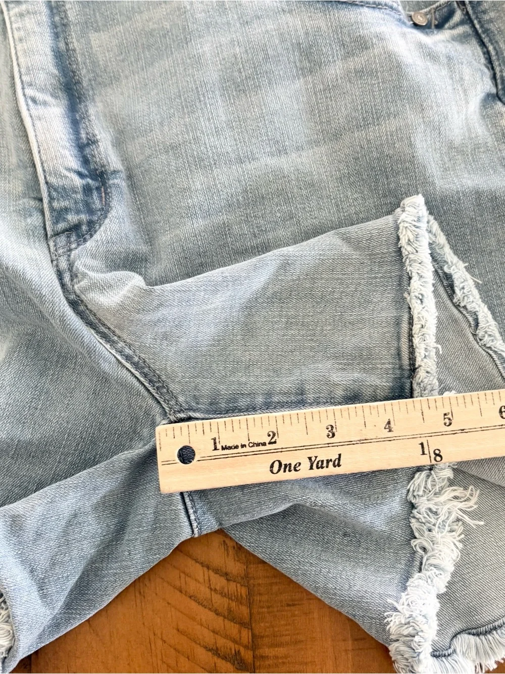 Democracy Ab Solution Jean Shorts Womens Size 16 High Rise Stretch Light Wash